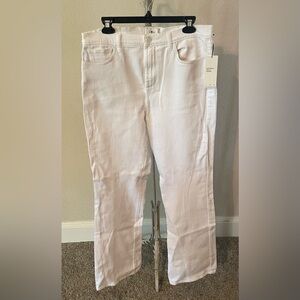 7 for all Mankind white easy boot jeans 32 NWT $218